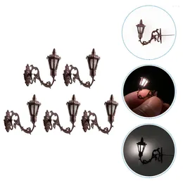 Wall Lamp 5 Pcs Suite Sand Table Decorative LED Outdoor Lights Miniature Scene Stainless Steel Plus Abs Materials Miniatures