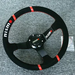 14 Universal Nismo Racing Red Ring Leather Leather Deep Deach Steering Wheel241R