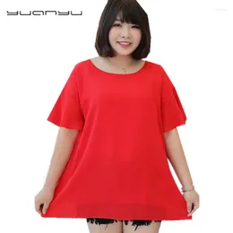 Women's Blouses YUANYU Chiffon Shirts In Long Red Fashion Casual Wear Suitable Girls Women And Mature Trend