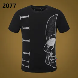 플레인 베어 티셔츠 셔츠 남성 디자이너 Tshirts 브랜드 의류 모조 다이아몬드 PP 두개골 남자 티셔츠 라운드 넥 SS 하와이 힙합 티셔츠 탑 티 1618