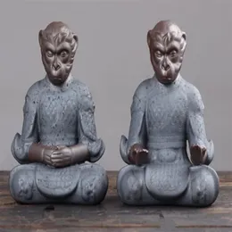 Zen kadzidło palnik Sun Wukong Phone Holder Boutique Monkey King Tea Pet qi tian da sheng kreatywny wystrój domu new253p