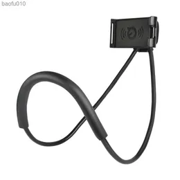 Suporte para celular Pendurado no pescoço Suporte para celular preguiçoso Acessório Smart Phone Universal Flexível 360 graus Suporte para celular L230619