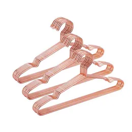 Hangerlink 32cm Children Rose Gold Metal Clothes Shirts Hanger with Notches Cute Small Strong Coats Hanger for Kids30 pcs Lot T300a
