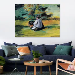 Landscape Canvas Art A Painter at Work 1875 Paul Cezanne Painting Handmade Living Room Modern Decor