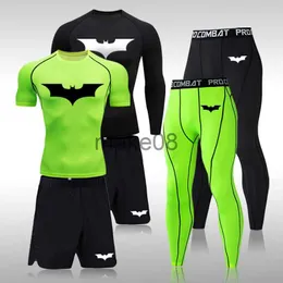 Fatos de treino masculinos Terno esportivo de corrida masculino MMA Rashgard Masculino Roupa esportiva de secagem rápida Roupa de compressão Kit de treinamento fitness Roupa íntima térmica J0721