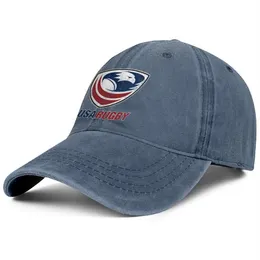 Stylish USA Rugby Logo Unisex Denim Baseball Cap Cool Team Hats White293s