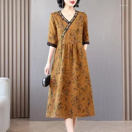 Casual Dresses 2023 Silk Dress Female Silkworm High-end Brand Large Size Mother Your Lady Temperament Skirt