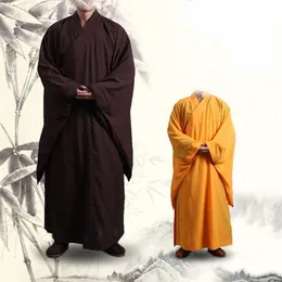 Cosplay Zen Buddhist Robe Long Gown Shaolin Monk Uniform Suit Costume283C