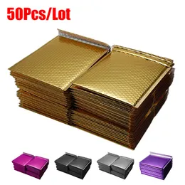 50 adet çok farklı özellikler altın kaplama kağıt kabarcık zarfları torbalar postalar yastıklı zarf baloncuk posta çantası363i
