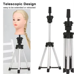 Adjustable Wig Stand Hairdressing Tripod Stand Training Mannequin Head Holder Clamp Hair Wig False Head Model Stands236S