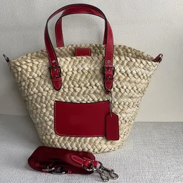 Соломенная корзина для корзины сумки для рук сплетен мешки с поперечим к плечам мешки для пляжей сумки для покупок