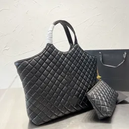 Läder handväska kvinnor axelväska designer icare maxi shopping påse tote