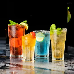 Cups Saucers 1pc Acrylic Plastic Beer Juice Water Cup Transparent Drinking Bar Cocktail Beverage Tumbler Reusable Drinkware