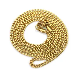 Łańcuchy M 60 cm złoto ze stali nierdzewnej Złotą Sier Słowo Łańcuch Naszyjnik dla mężczyzn Kobiety Hip Hop wisiorek Biżuteria Dostawa Odkrycia Compo Dhtu6