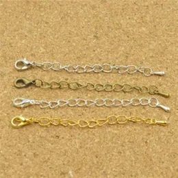 Whole-100PC 70mm Necklace Bracelet Extended&Extension Jewelry Chains Tail Extender Chain Drops With Lobster Clasps DIY Finding2474