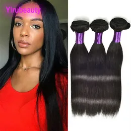 Peruvian Raw Human Hair Bundles Silky Straight Natural Color 10-30inch Straight Virgin Hair Extensions Wefts 3 Bundles Yiruhair Th264m