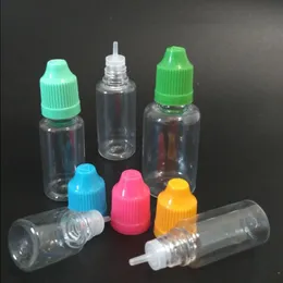 5 مل 10 مل 15 مل 20 مل 30 مل قطرة بلاستيكية الحيوانات الأليفة زجاجات فارغة مع غطاء مقاوم للطفل طرف رفيع طويل djbtl