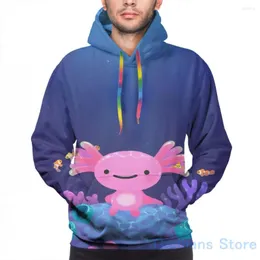 Men's Hoodies Mens Sweatshirt For Women Funny Coral Axolotl(2) Print Casual Hoodie Streatwear