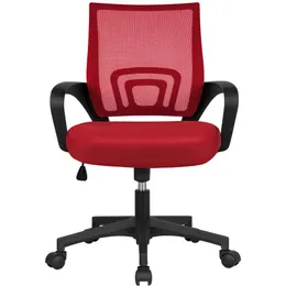 Dator skrivbord rullande stol mitten av rygg mesh kontorsstol höjd justerbar red230k