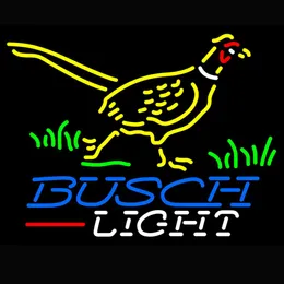Glasrör LED -skylt Ljus Glass Busch Light Pheasant Neon Sign for Shop Bar Store Home Decoration290C