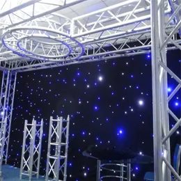 LED Star Curtain 3MX6M خلفية الزفاف قطعة قماش خلفية مع وحدة تحكم متعددة DMX Function181A