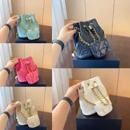 Tasarımcı Drawstring Kadınlar Chian Buck Luxurys Çanak Dragstring Deri omuz çantası deri kova cüzdanı Leydi Çantası