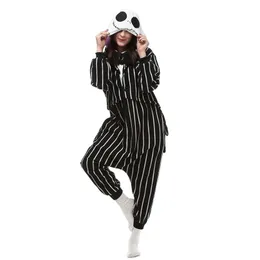 Pumpkin King Jack Skellington Women and Men Kigurumi Polar Fleece Costume for Halloween Carnival New Year Party welcome Drop Shipp291M