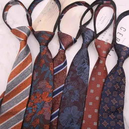 Bow Ties 8cm iş işi düğün için kravat homme homme önceden bağlı fermuar boyun erkekleri moda resmi elbise gömlek kravat gravatas