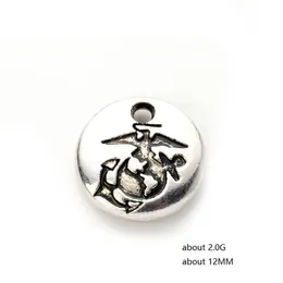 Ny design United States Marine Corps Round Disc Pendant USMC Charms Armband Tillbehör för DIY -smycken Making189w