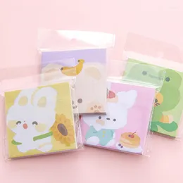 80sheets Kawaii Sticky Notes Korean Oil Painting Notepad Sketchbook Cute Bookmark Journaling Materials Office Accessories