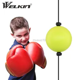 パンチングボール調整可能なボクシング反射速度ボールハンドアイリアリートレーニングパンチファイトボールフィットネス機器アクセサリーHKD230720