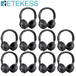 Rádio Retekess 10Pcs TR104 FM Headset Headphone Receiver for Meeting Train Church Translation Conference Interpretation System 230719