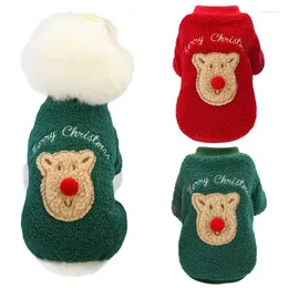 Abbigliamento per cani Costume natalizio per cani da compagnia Vestito per felpe con cappuccio per cuccioli di gatto di taglia piccola e media Giacca invernale in cotone caldo
