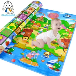 Maboshi vattentät baby crawling mats ocean och zoo barn spelar strandspel eva skum mjukt mattan matta leksak 180 120 cm310k