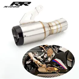 For BMW S1000R S1000RR 2019-2021 Exhaust Pipe Middle Link Tube Muffler End Tip Escape Connect Section311z