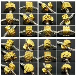 50 pz / lotto misto rame base placcato oro fermaglio fermaglio clip per gioielli che fanno perline fai da te per braccialetto europeo intero in massa L222F