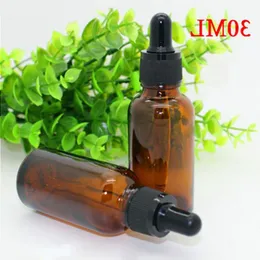 440Pcs Flacone da 30 ml con contagocce Bottiglia di vetro liquido in ambra liquida eJUICE Oil 30 ml Qsnjj