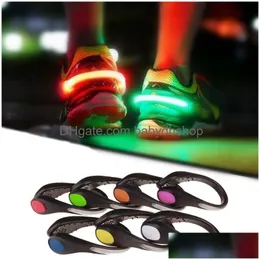 LED TOYS Kids Shoe Clip Light Night Safety varning Ljusa flash -lampor för att köra cykelcykel UseF Outdoor Tool Luminous 0277 Drop DHZW9