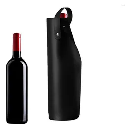 Storage Bags PU Leather Wine Bag Portable Reusable Red Carrier Hand With Handles For Party Picnic Travel Lovers Gift