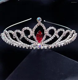 Klipy włosów Dzieci Rhinestone Princess Tiaras and Crowns Pałąk dla dzieci dziewczynki Bridal Crystal Crown Przyjęcie weselne