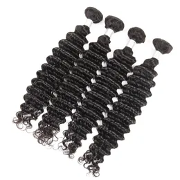 IShow 12a Deep Wave Raw Human Hair Extensions Weft 3 4 Bunds Kinky Curly Body Brasilian Peruansk Malaysian Indian Hair Weave For273o