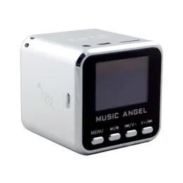 음악 천사 미니 스피커 USB 마이크로 SD TF Hifi 오디오 증폭기 MP3 4 디스플레이 알람 시계 디지털 플레이어 323t