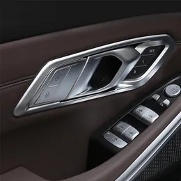Стиль автомобиля внутренней дверной чаши для отделки каркаса для каркаса для BMW 3 серии G20 G28 2020 LHD Interior Abs Stickers289p