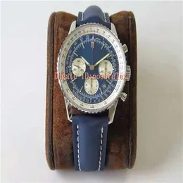 Al Navitimer Chronograph B10 Mens Watch ETA 7750自動28800VPHブルーダイヤル316Lスチールサファイア双方向回転ベゼルLEA281K