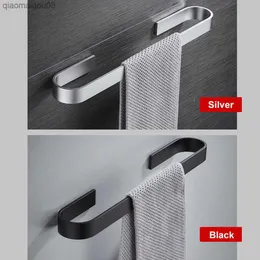 Porta asciugamani da bagno Appendiabiti da bagno Appendiabiti da parete in acciaio inossidabile nero argento 304 Porta asciugamani da parete Organizzatore Scaffale da cucina L230704