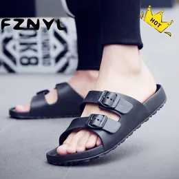 Сандалии Fznyl Mens Summer Beach Outdoor Casual обувь черные крытые тапочки клапают большой размер 230719