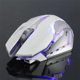Rechargeable X7 Wireless LED Backlight USB Optical Ergonomic Gaming Mouse Sem Fio Fashion Notebook Desktop Computer Mute Games Mou251p