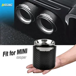 1 Pc Glossy Carbon Fiber Exhaust Muffler pipe Tips Fit For Mini Cooper F54 F55 F56 F57 F60 R553102
