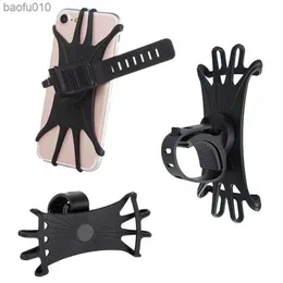 1PC Universal Rower Cele Phone Phone Holder Silikon Motorcycle Bike Stoy Stoy Mocowanie do iPhone Akcesoria L230619