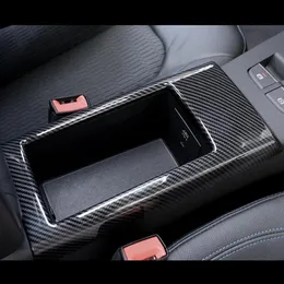 Voiture Center Console Accoudoir Boîte De Rangement Cadre Décoration Couverture Garniture ABS Pour Audi A3 8V 2014-18 Intérieur En Fiber De Carbone Style256v